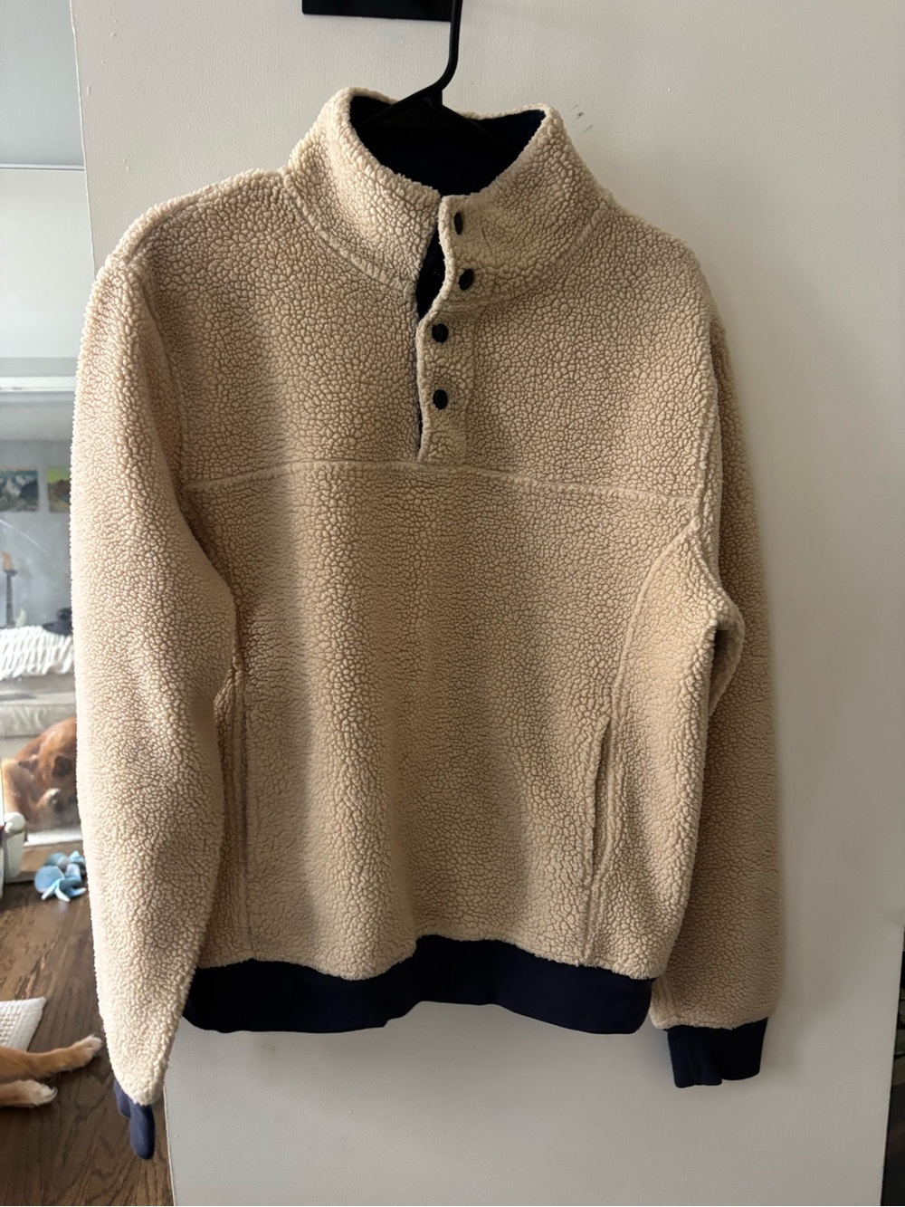Men's JCrew Cream Fleece Sweater